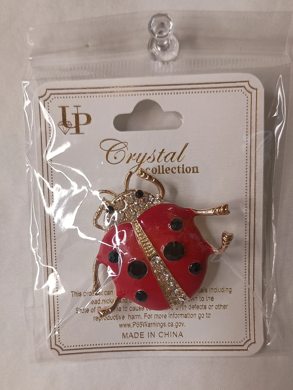 2pc Women's Bee Earrings and Ladybug Broch Set
